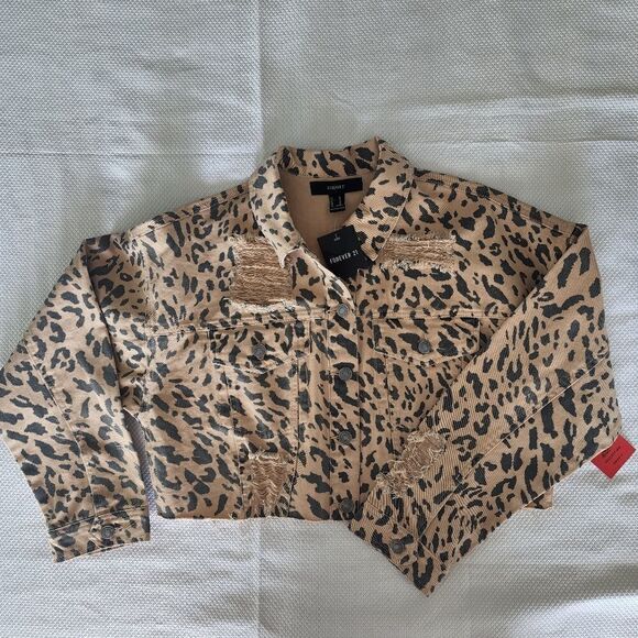 Forever 21 jacket leopard print new with tags - Picture 4 of 16